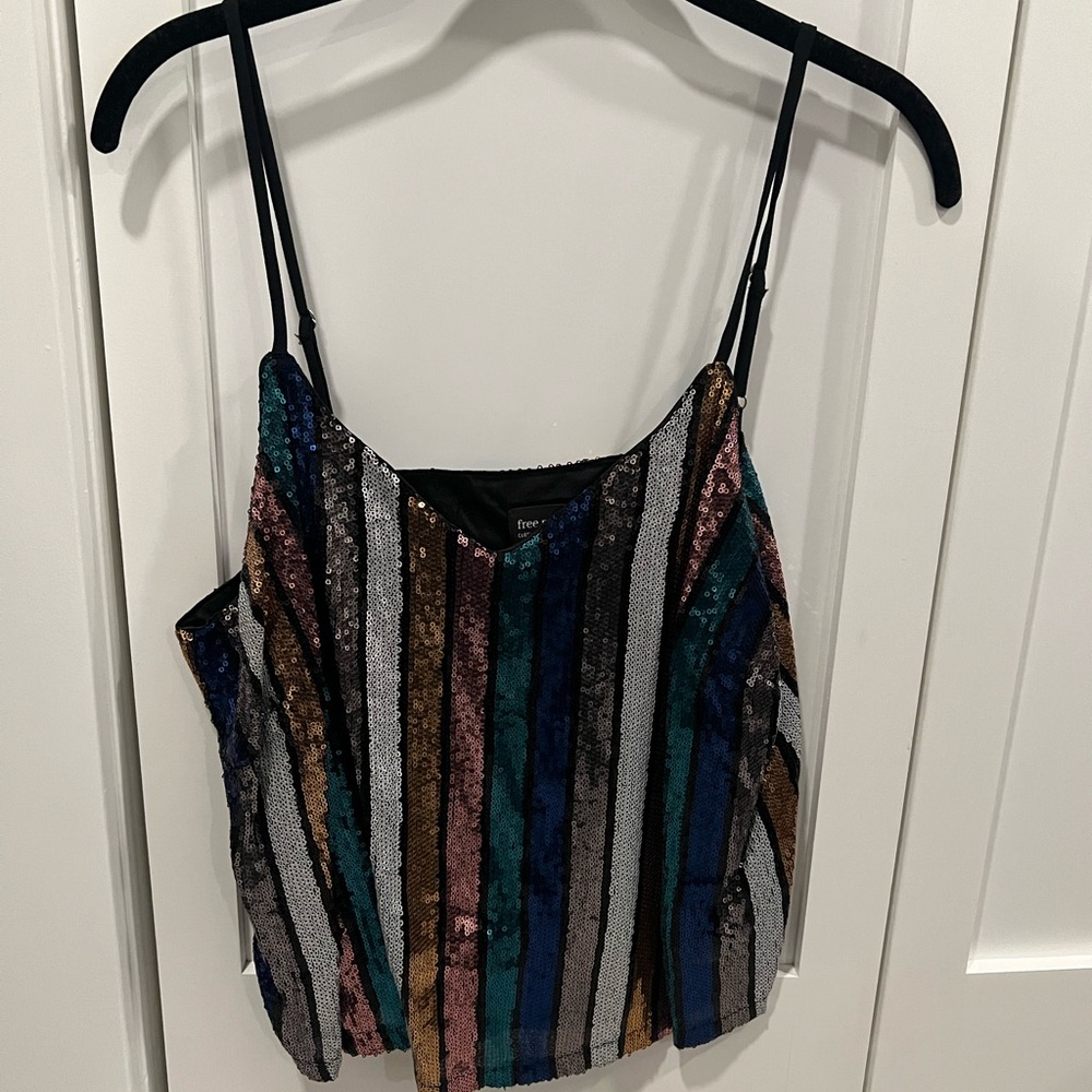 Free press sequin multi color cami top